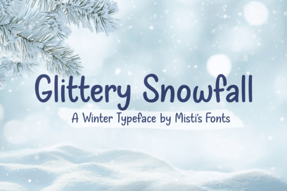 Glittery Snowfall: A Whimsical Font for Playful Designs