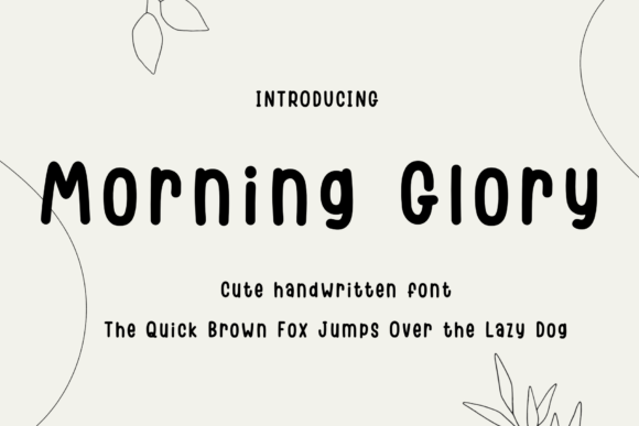Morning Glory: A Charming Handwritten Font for Modern Design