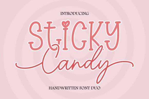 Sticky Candy Duo: A Handwritten Font Pair for Vibrant Design